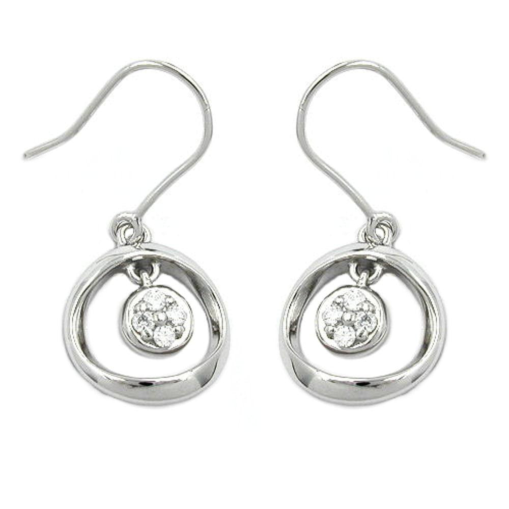 Hook Earrings With Zirconia Silver 925