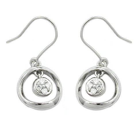 Hook Earrings With Zirconia Silver 925