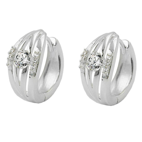 Hoop Earrings Zirconia Silver 925