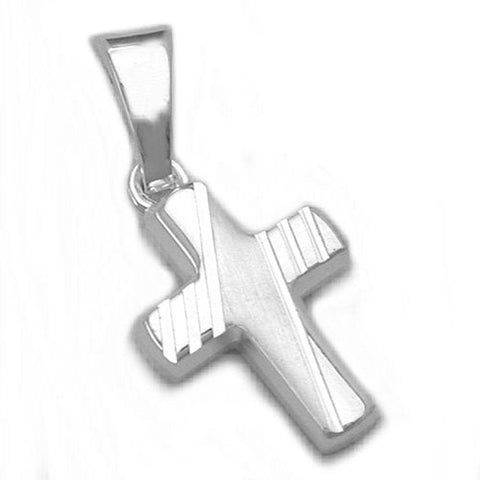 Pendant Cross Diamond Cut Silver 925