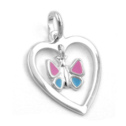 Pendant Butterfly Heart Silver 925