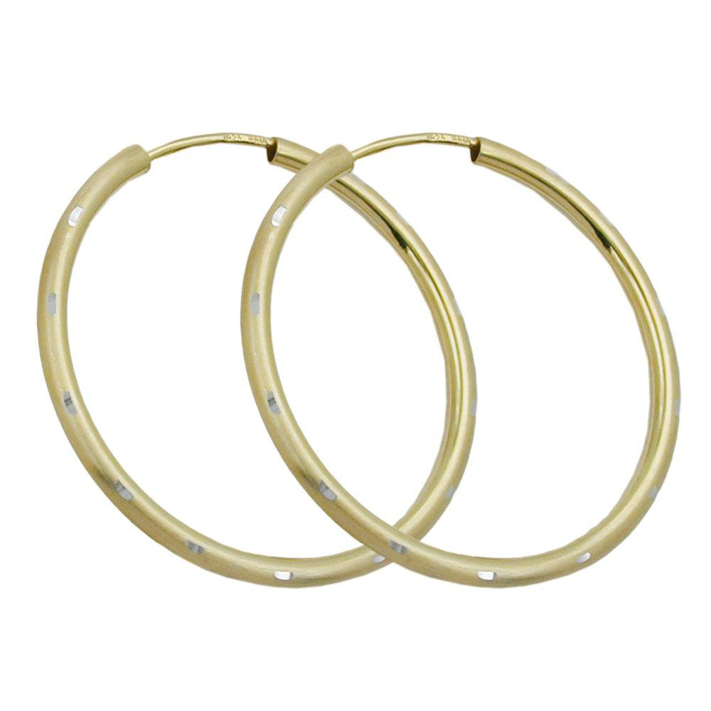 Hoop Earrings Gilded 30mm Silver 925