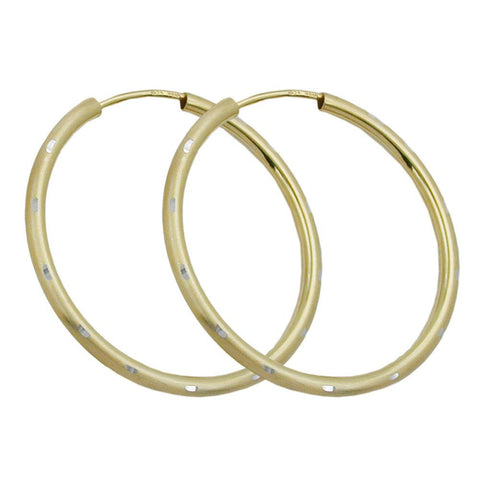 Hoop Earrings Gilded 30mm Silver 925