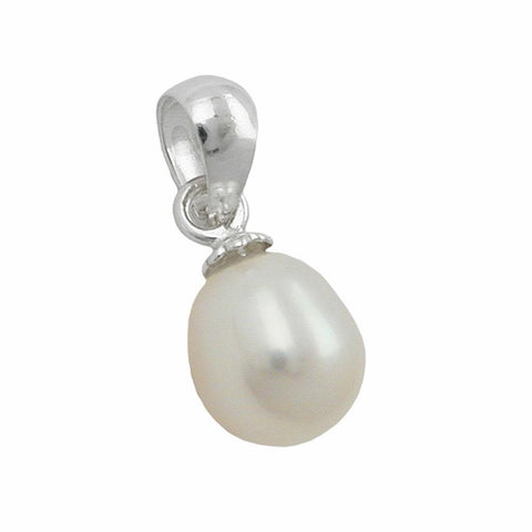 Pendant Pearl 6x8mm Silver 925