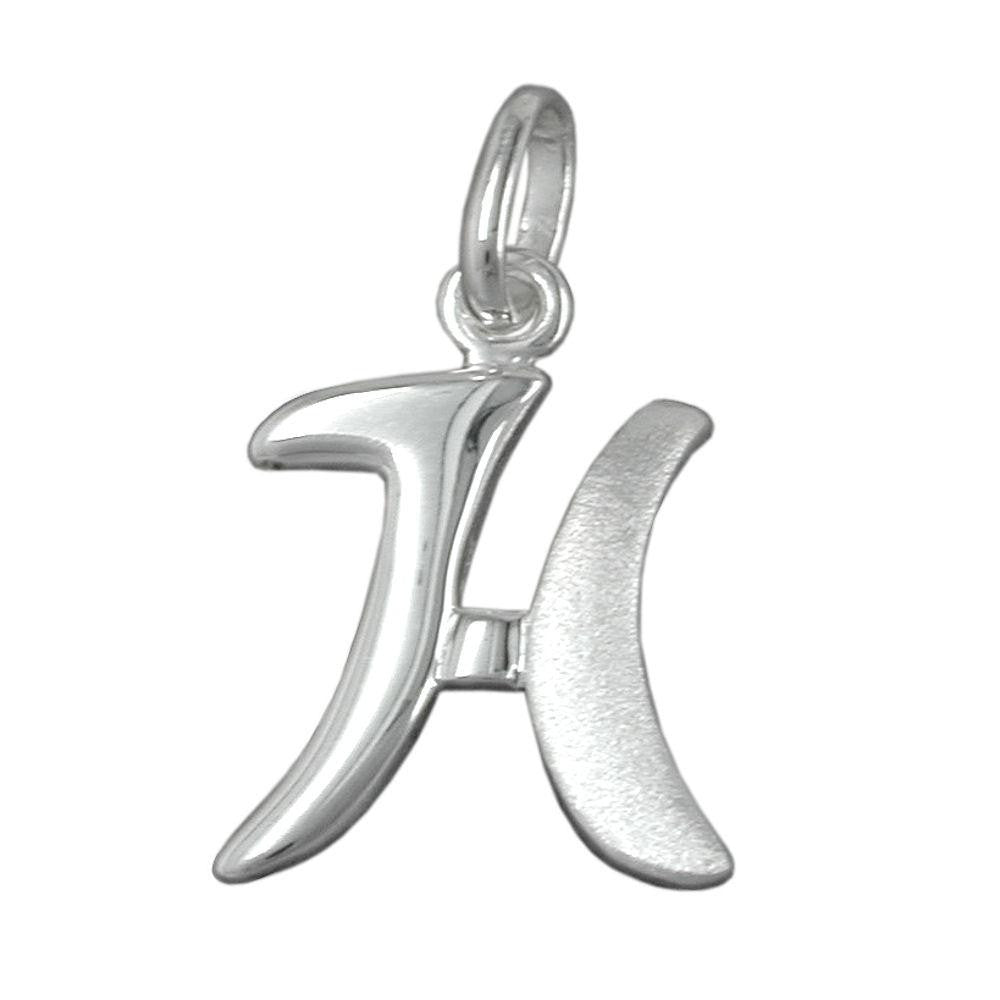 Pendant Initial H Silver 925
