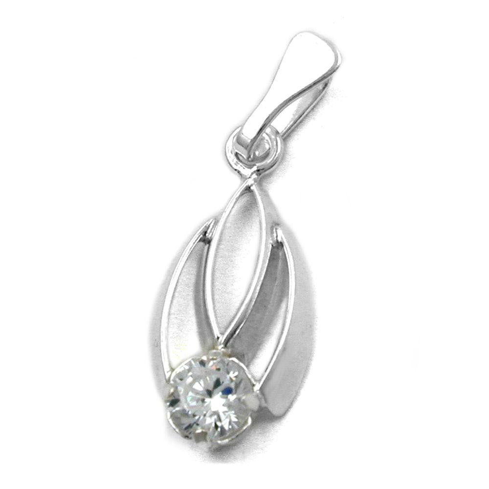Pendant White Zirconia Silver 925
