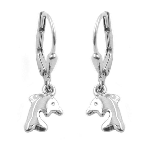 Leverback Earrings Dolphins Silver 925