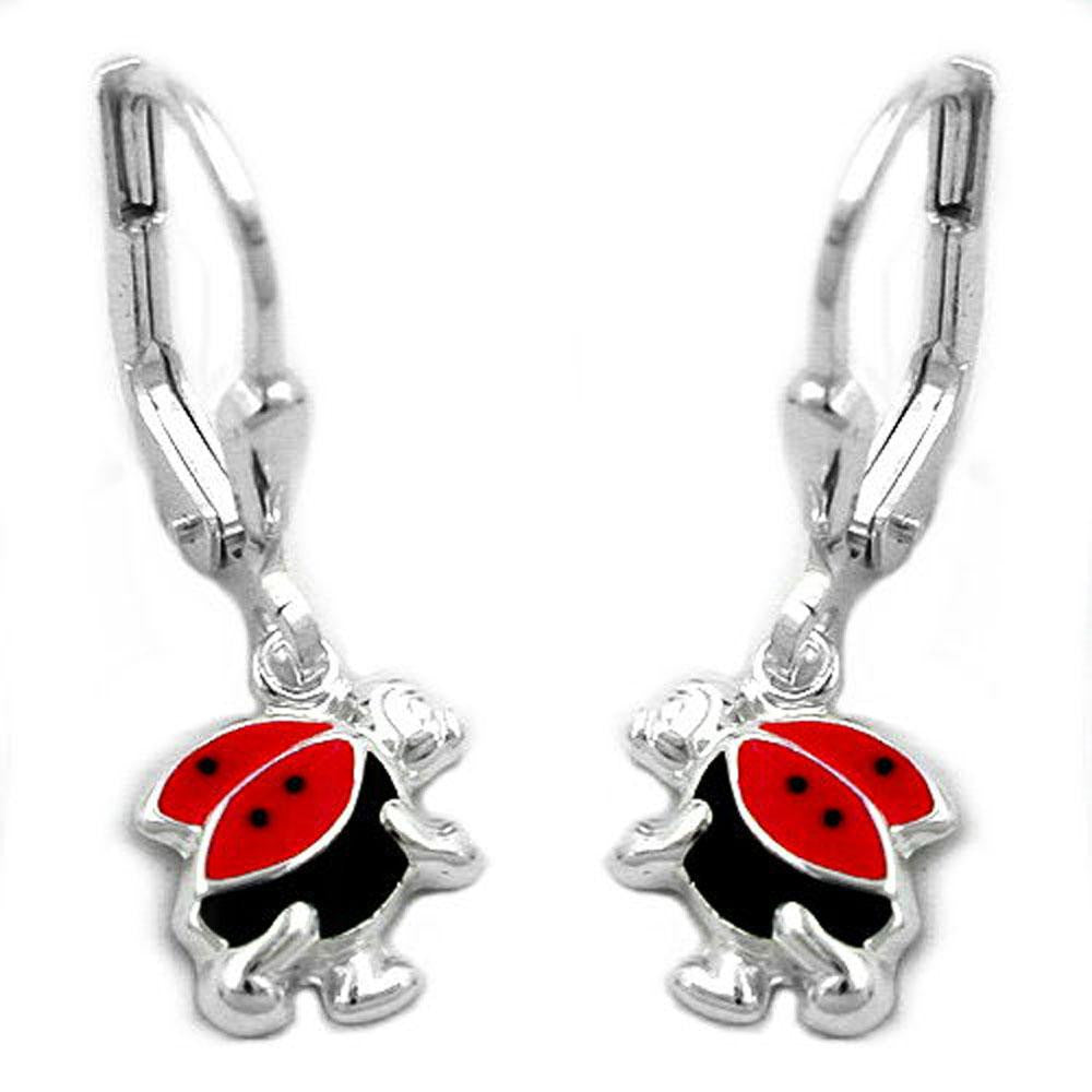 Earrings Leverback Ladybird Silver 925