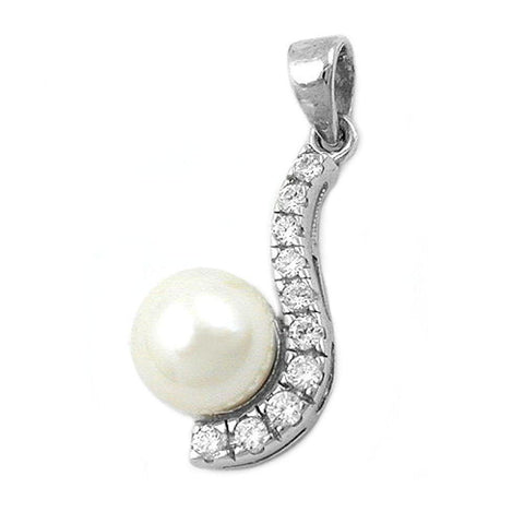 Pendant Pearl With Zirconia Silver 925