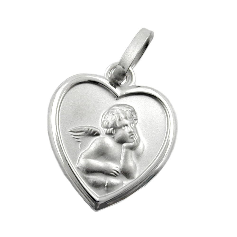 Heart Pendant With Angel Silver 925