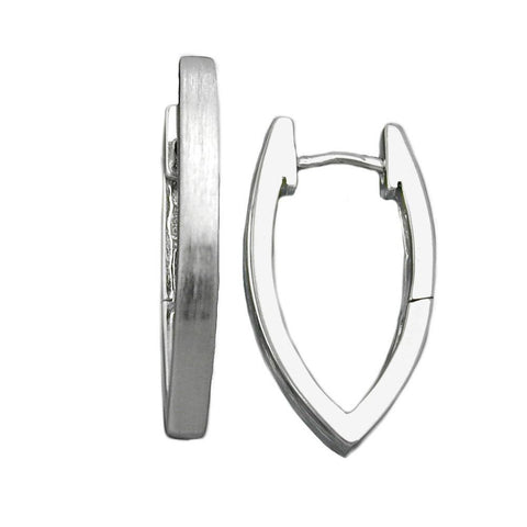 Hoop Earrings Matte Finished Silver 925