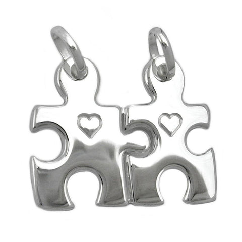 Pendants Friendship Puzzle-heart 925