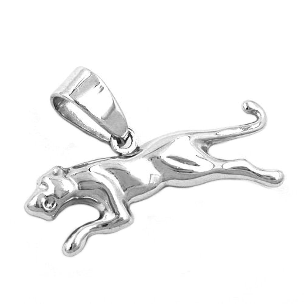 Pendant Wildcat Rhodium Plated Silver 925