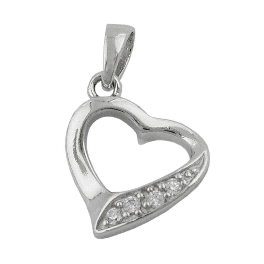 Pendant Heart With Zirconia Silver 925 De No