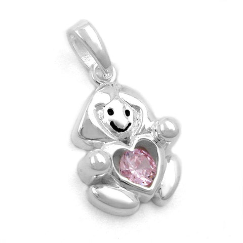 Pendant Pink Girl Silver 925