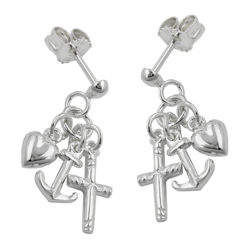 Earring Faith Hope Charity Silver 925