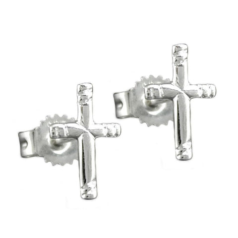 Earrings Cross Silver 925