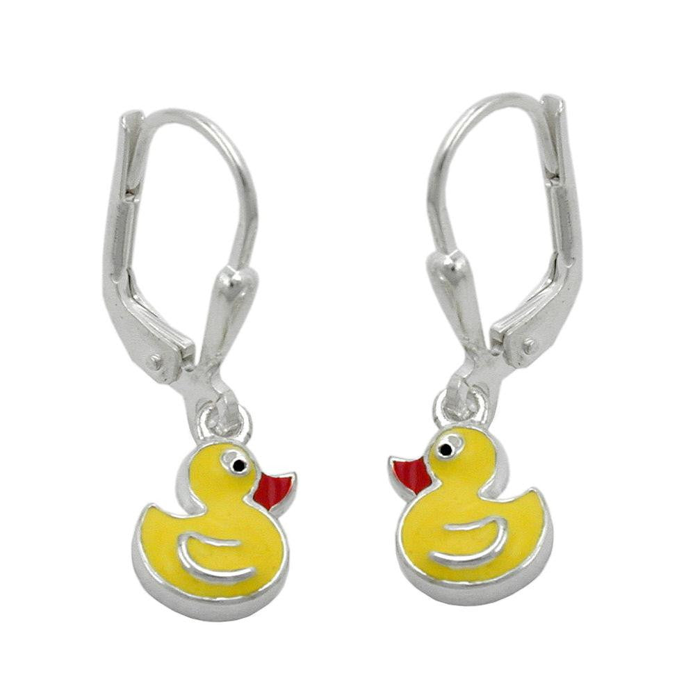 Earring Studs Yellow Duck Silver 925