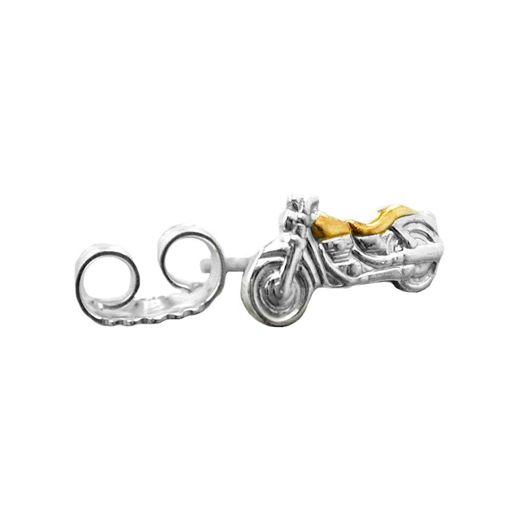 Earstud Bike Two-tone Silver 925