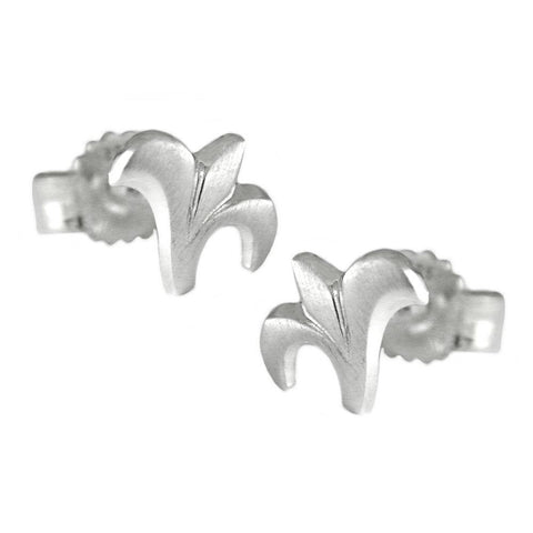 Stud Earrings Small Flower Silver 925