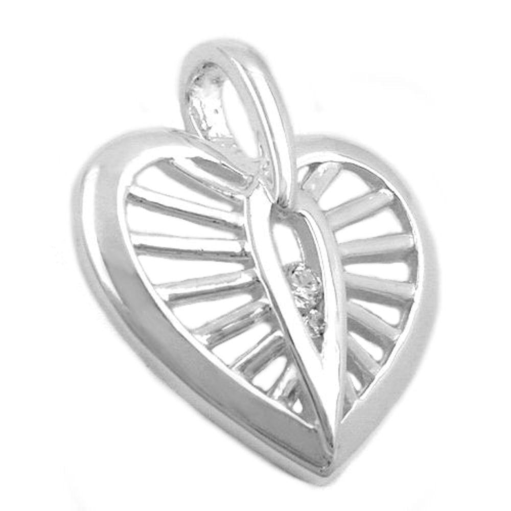 Pendant Heart With Zirconia Silver 925