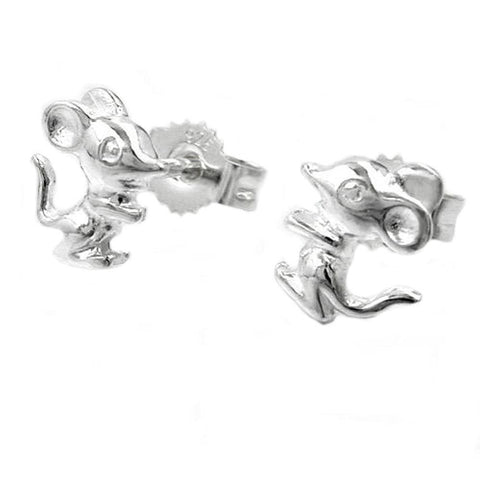 Earrings Mouse Shiny Silver 925