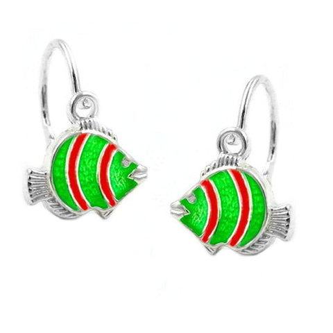 Leverback Earrings Clown Fish Silver 925