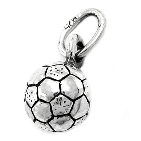 Pendant Football Oxidised Silver 925