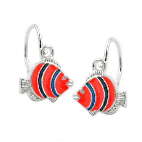 Leverback Earrings Clown Fish Silver 925