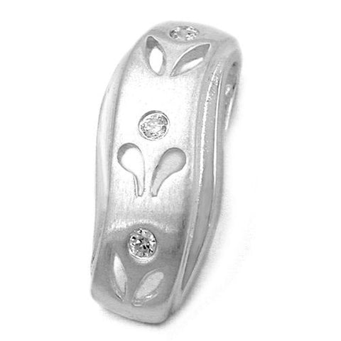 Pendant Matte Finished Cz Silver 925