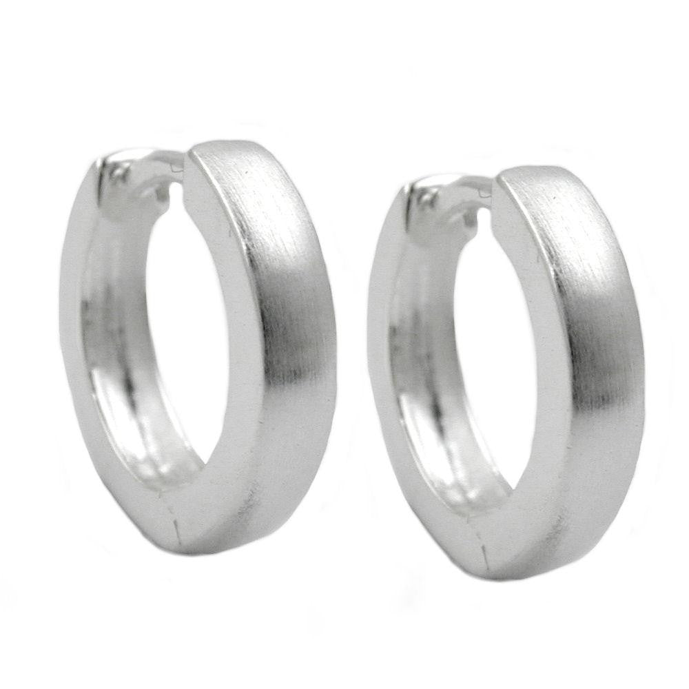Hoop Earrings 13x3mm Silver 925