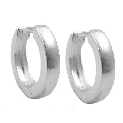 Hoop Earrings 13x3mm Silver 925