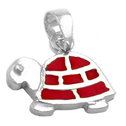 Pendant Red Turtle Silver 925