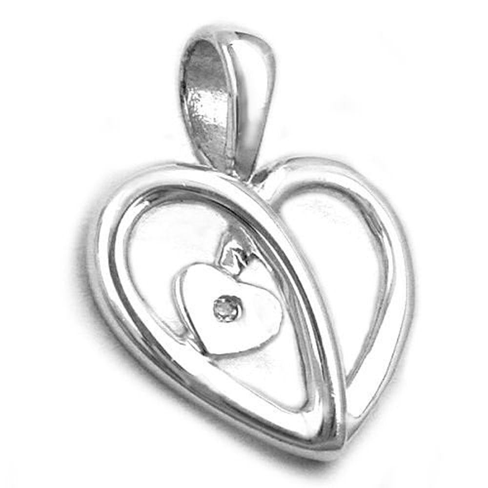 Pendant Heart Zirconia Silver 925