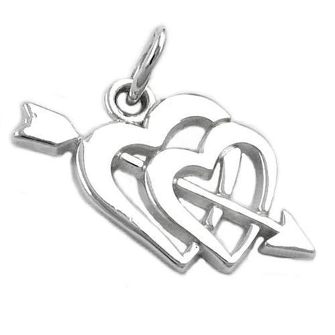 Pendant Two Hearts Silver 925