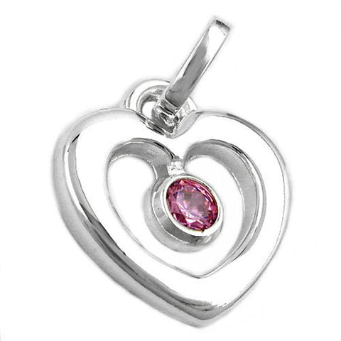 Pendant Heart With Zirconia Silver 925