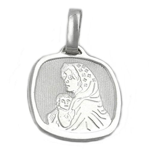 Religious Medal Mother Mary Silver 925