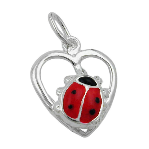 Pendant Heart With Ladybird Silver 925