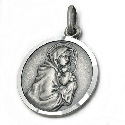Pendant Medal Mother Mary Silver 925