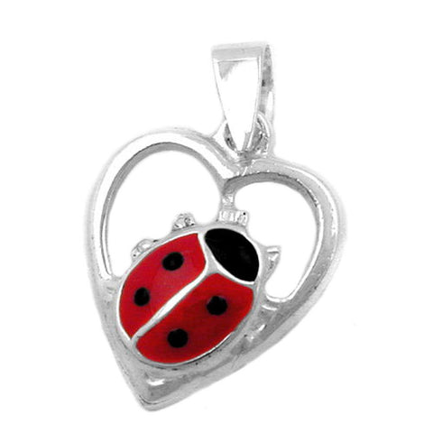 Pendant Heart With Ladybird Silver 925
