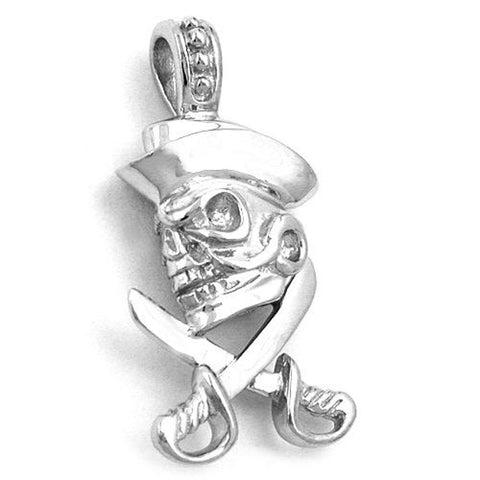 Pendant Skull Rhodium Plated Silver 925