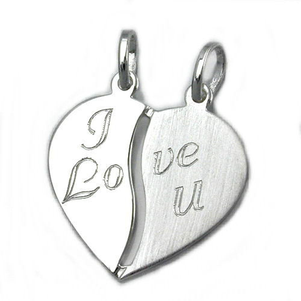 Pendant 2 Hearts Silver 925