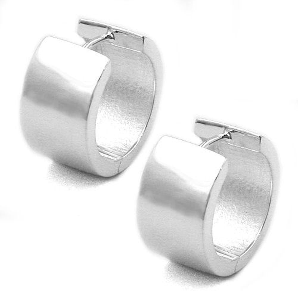 Hoop Earrings 18x10mm For Men Silver 925