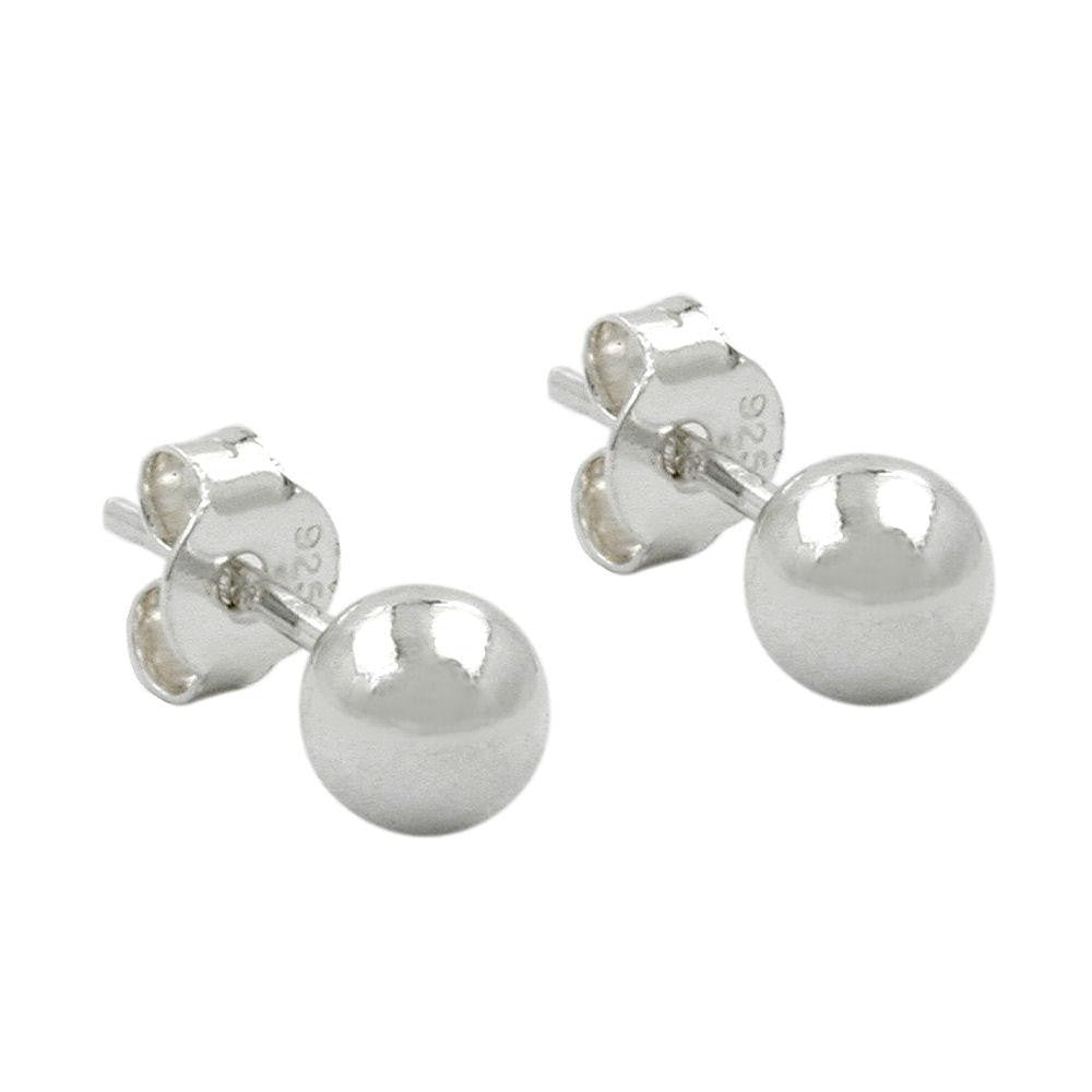 Stud Earrings 5mm Ball Silver 925