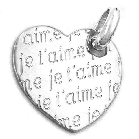 Pendant Heart -je T'aime- Silver 925