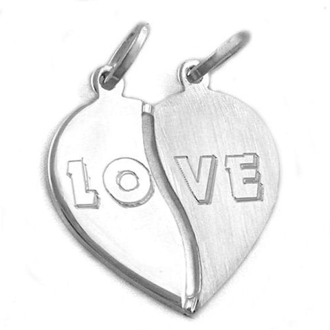 Friendship Pendant 2 Hearts Silver 925