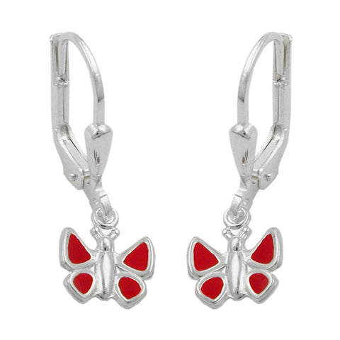 Earrings Leverback Butterfly Silver 925