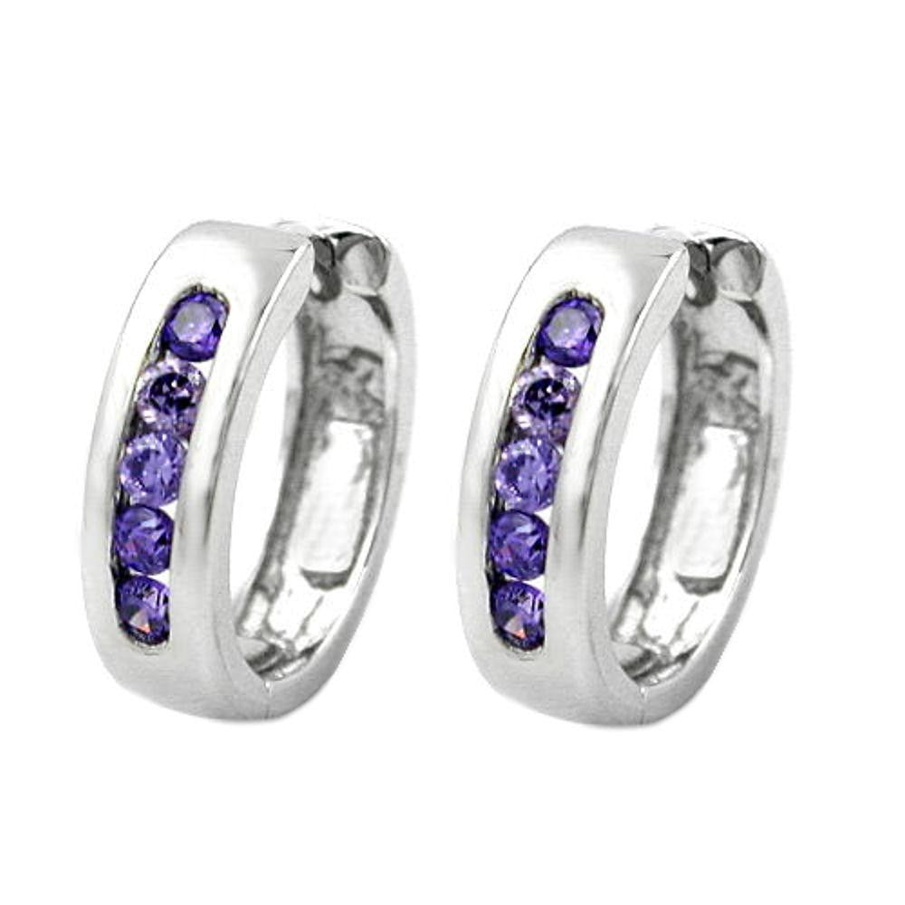 Hoop Earrings Zirconia Silver 925