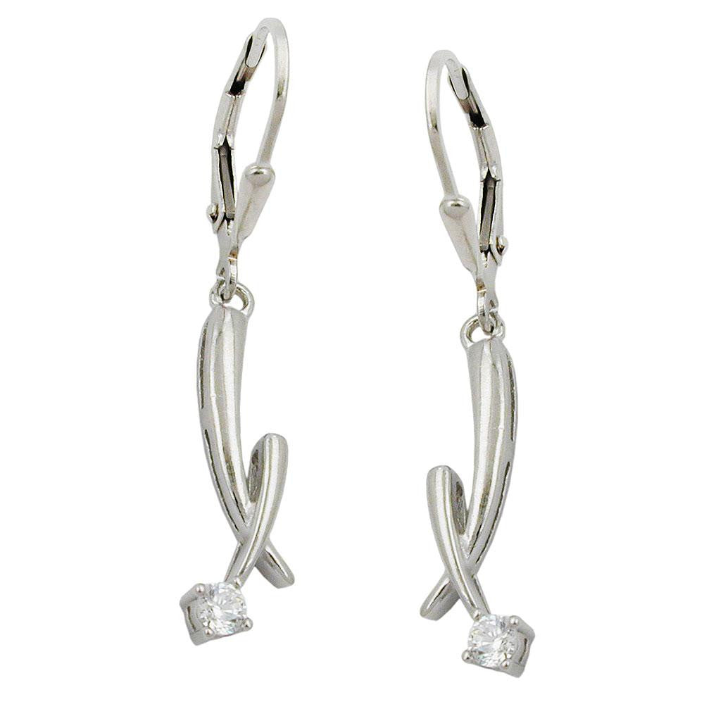 Leverback Earrings Zirconia Silver 925