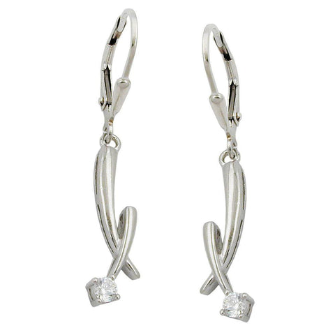 Leverback Earrings Zirconia Silver 925